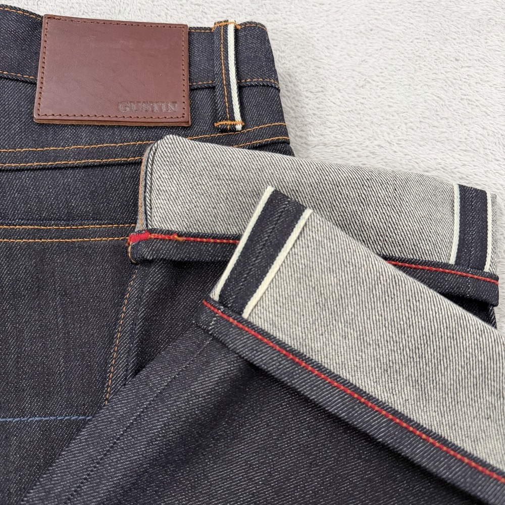 Gustin Standard Selvedge Jeans #454 Men 34x39 Slim Fit Raw Denim USA 116699 NWOT